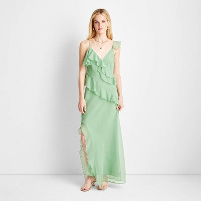New - Future Collective with Jenee Naylor Women's Ruffle Maxi Dress Future Collective with Jenee NaylorBullseye Deals