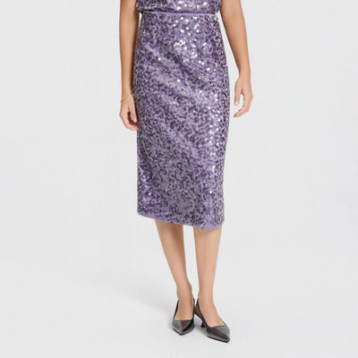 New - Women's Sequin Pencil Skirt - A New Day™ Light Purple L