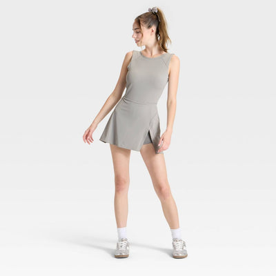 New - Women's Game Day High Neck Low Back Active Dress - JoyLab™ Gray XS