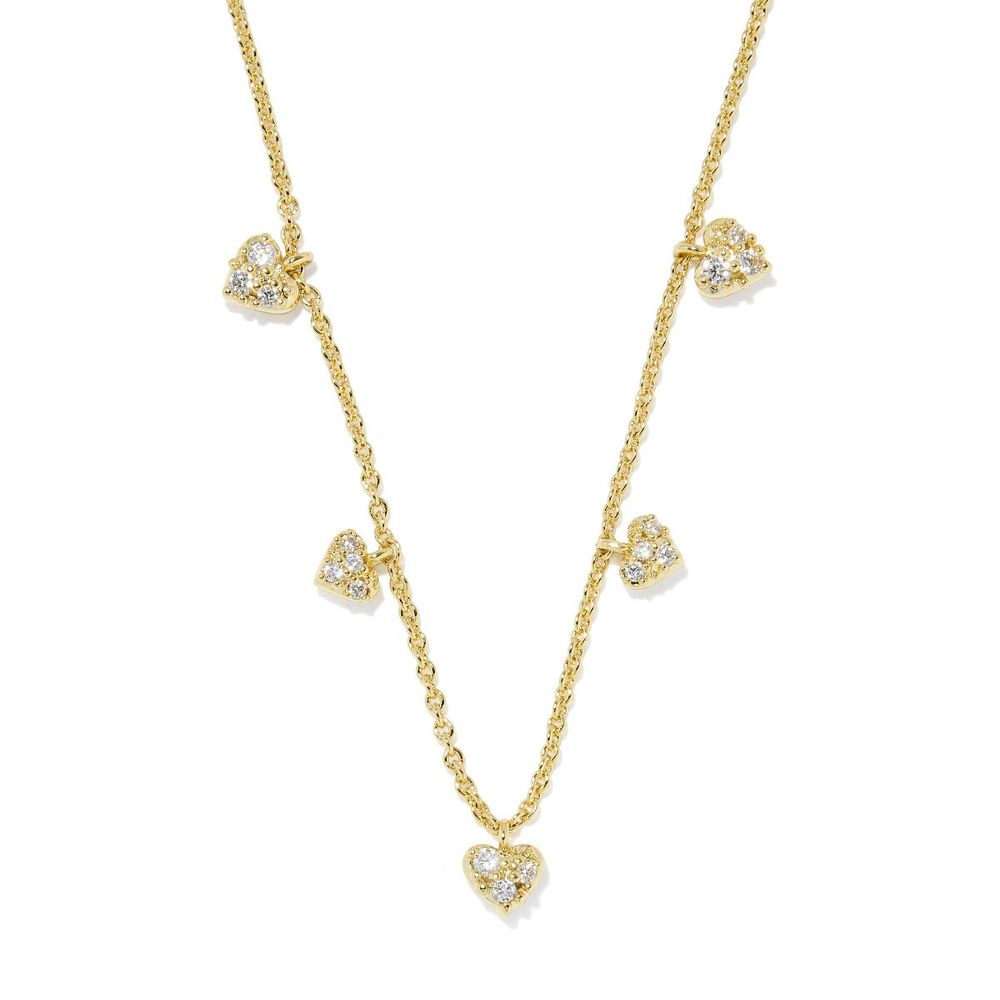 Open Box - Kendra Scott Anna Pave Strand Necklace - Gold
