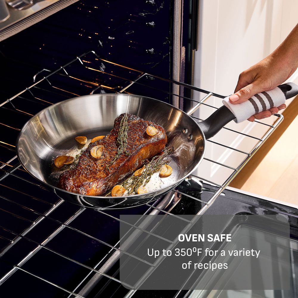 New - T-Fal Simply Cook 3.5qt Stainless Steel Saute Pan with Lid