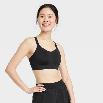 New - Women's High Support Embossed Racerback Run Sports Bra - All in Motion All in MotionBullseye Deals