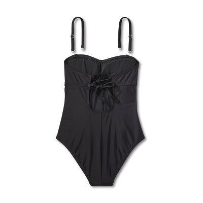 New - Kona Sol Women's Bandeau One Piece Swimsuit Tummy Control Swimwear Kona SolBullseye Deals