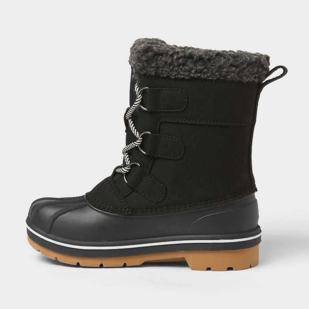 New - Kids' Kit Easy-On Winter Boots - Cat & Jack™ Black 13