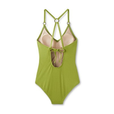 New - Kona Sol Women's Medium Coverage One Piece Swimsuit Ribbed Swimwear Kona SolBullseye Deals