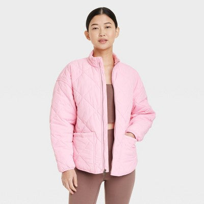 New - All In Motion Women's Zip-Up Winter Lightweight Puffer Jacket Relaxed Fit All In MotionBullseye Deals