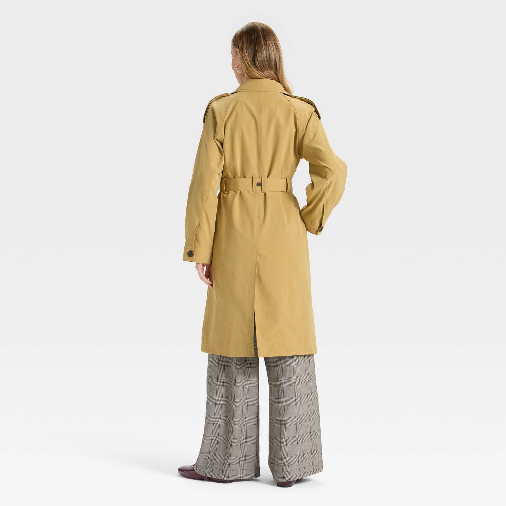 New - Women's Relaxed Trench Coat - A New Day™ Tan S