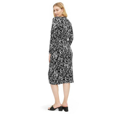 New - Diane von Furstenberg Women's Midi Wrap Dress Deep V-Neck Long Sleeve Diane von Furstenberg for TargetBullseye Deals