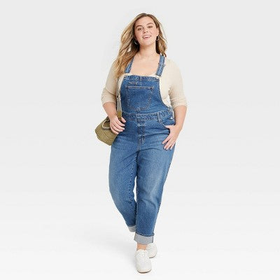 New - Universal Thread Women's Denim Overalls Sleeveless Skinny Leg Jumpsuits Universal ThreadBullseye Deals