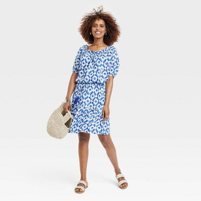 Knox Rose Women's Plus Scoop Neck Pullover Peasant Blouse Puff Knox RoseBullseye Deals