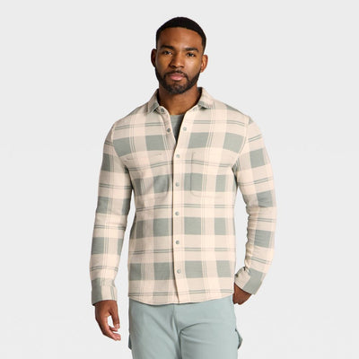 New - Men's Shirt Jacket - All In Motion™ Green Plaid S