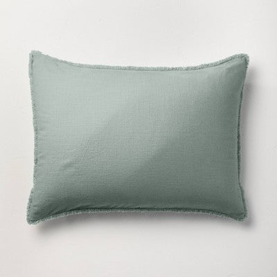New - Casaluna 1-Piece Pillow Sham Linen-Blend OEKO-TEX Soft Feel CasalunaBullseye Deals