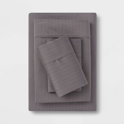 New - Threshold 500TC Cotton Blend Sateen 4-Piece Sheet Set Deep Pocket ThresholdBullseye Deals