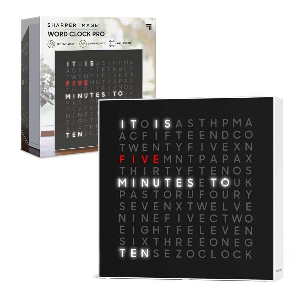 New - Sharper Image LED Word Clock Pro
