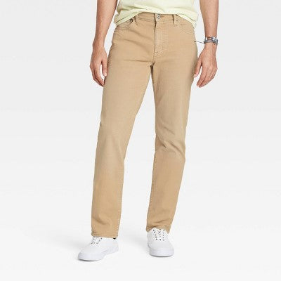 New - Goodfellow & Co Men's Mid Rise Athletic Fit Relaxed Leg Ankle Jeans Midweight Goodfellow & CoBullseye Deals