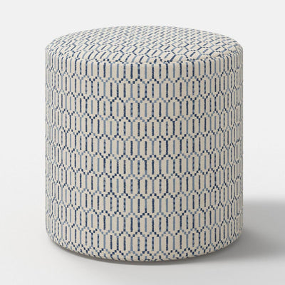 Open Box - Tambor Ottoman Diamond Blue - Threshold™