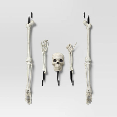 New - 5pc Skeleton Parts Stake Lights Halloween Decorative Prop Off White - Hyde and EEK! Boutique™