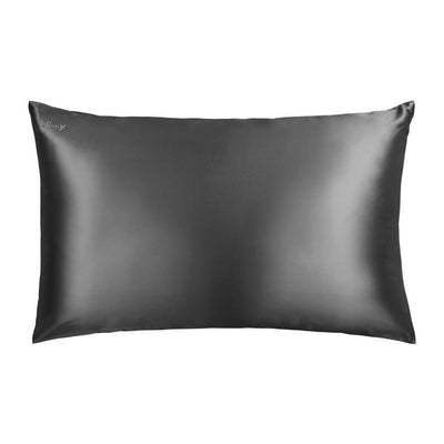 Open Box - Blissy Standard/Queen 600 Thread Count Silk Pillowcase Dark Gray
