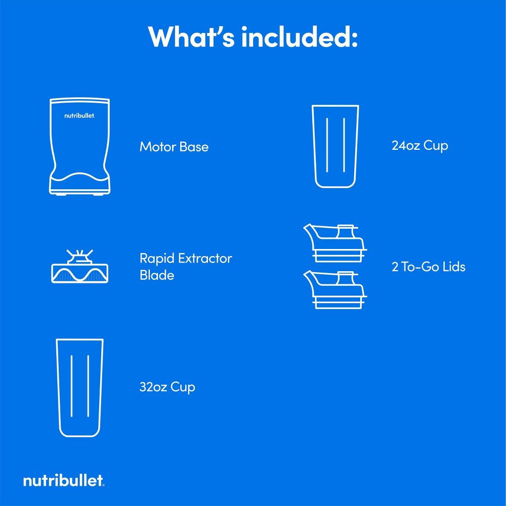 New - NutriBullet Turbo 1000 Series Blender Matte White