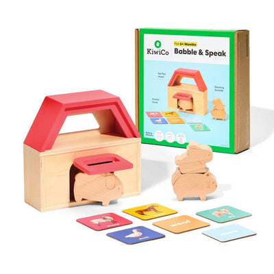 New - KiwiCo Activity Play Center 6m+ - Babble & Speak 10pc