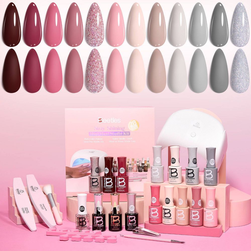 Open Box - Beetles 12 Colors All In One Nail Polish Starter Kit - 12ct