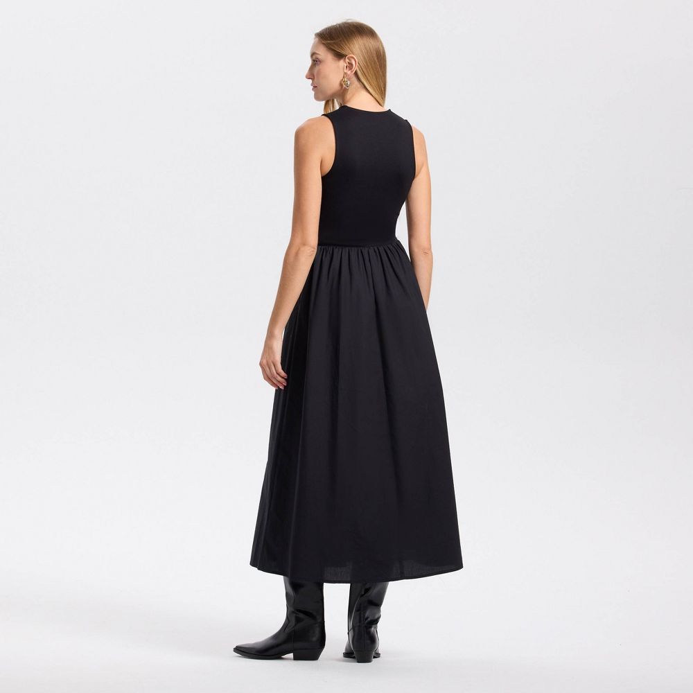 New - Women's Midi A-Line Dress - A New Day™ Black L