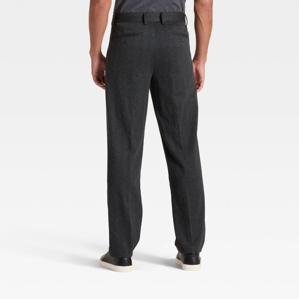 New - Men's Plaid Dress Trousers - Goodfellow & Co™ Dark Gray 38x30