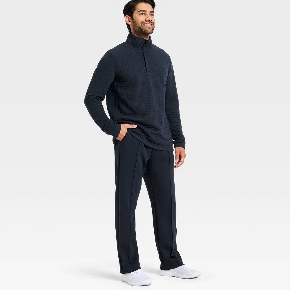 New - Men's Quilted Fleece 1/2 Zip Pullover Sweatshirt - All In Motion™ Dark Blue XXL