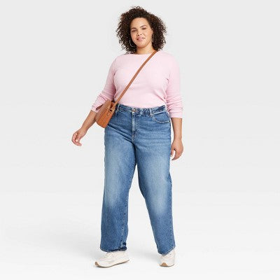 Universal Thread Women's Mid-Rise Baggy Jeans Classic 90's Vintage Straight Fit Universal ThreadBullseye Deals