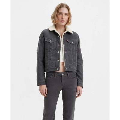 New - Levi's Women's Button Up Winter Sherpa Trucker Jacket Slim Fit Levi'sBullseye Deals