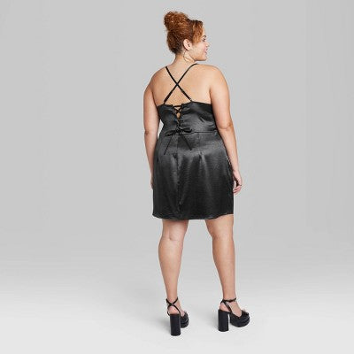 Wild Fable Women's Sweetheart Corset Satin Bodycon Mini Slip Dress Wild FableBullseye Deals