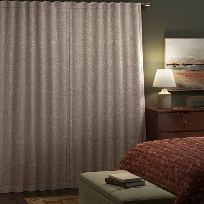 New - Blackout Embossed Velvet Curtain Panel - Threshold ThresholdBullseye Deals
