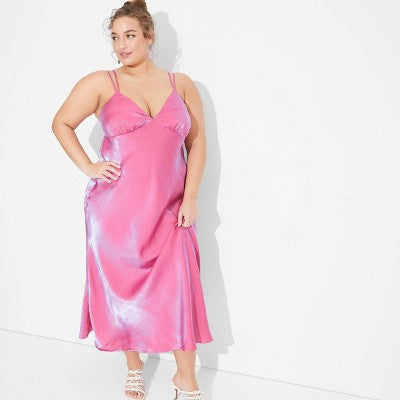 New - Women's Iridescent Maxi Slip Dress - Wild Fable Wild FableBullseye Deals