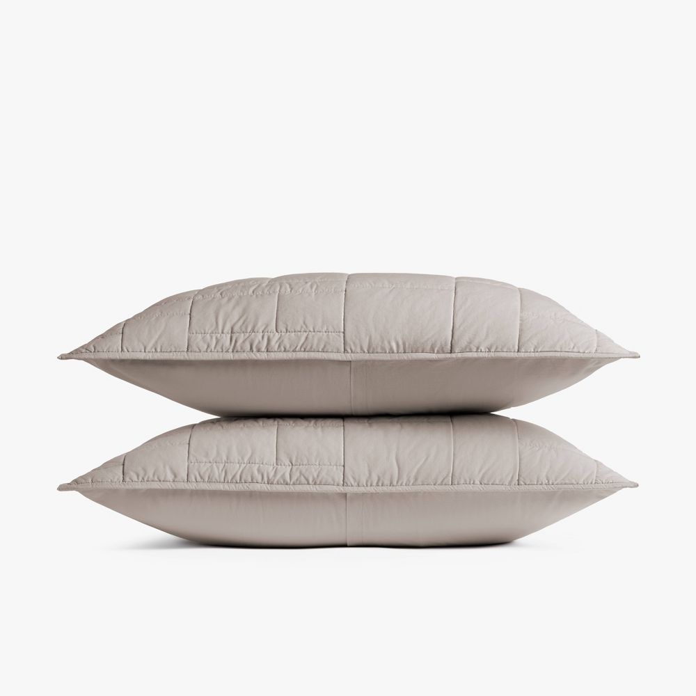 Open Box - Standard Cozy Block Quilted Sham Set Parchment - Parachute for Target
