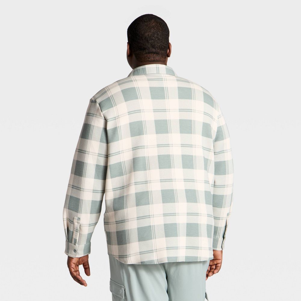 New - Men's Big Shirt Jacket - All In Motion™ Green Plaid 3XL
