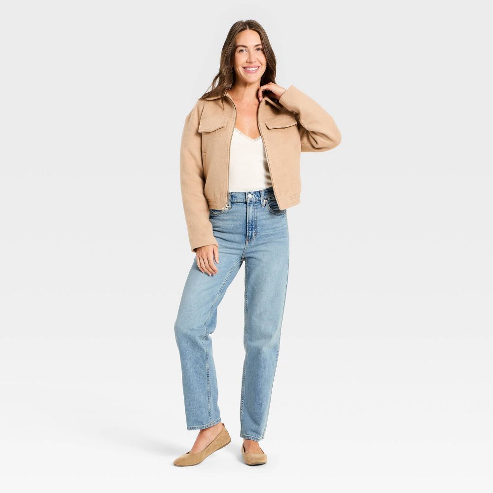 New - Women's Highest-Rise Vintage Straight Jeans - Universal Thread™ Vintage Light Wash 8