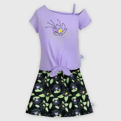Girls Disney Tiana Lotus Blossom 2pc Top and Skirt Set - Secondipity