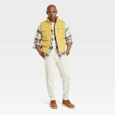 Goodfellow & Co Men's Corduroy Collar Puffer: Stylish, Practical Goodfellow & CoBullseye Deals