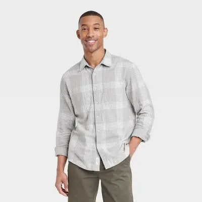 Goodfellow & Co Men's Reversible Button Down Shirt Casual All-Season 100% Cotton Goodfellow & CoBullseye Deals