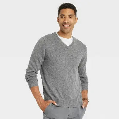 Goodfellow & Co Men's V-Neck Hooded Pullover Sweater - Midweight Knit - Secondipity
