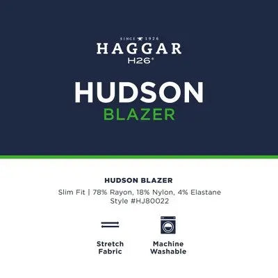 Haggar H26 Men's Slim Fit Melange Blazer - Stretch Fabric, Notch Lapel, 2-Button Design Haggar H26Bullseye Deals