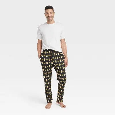 Hanes Premium Men's 2pk Beer & Pretzel Food Print Pajama Set Hanes PremiumBullseye Deals