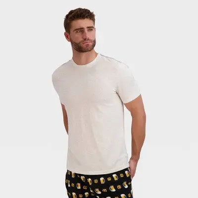 Hanes Premium Men's 2pk Beer & Pretzel Food Print Pajama Set Hanes PremiumBullseye Deals