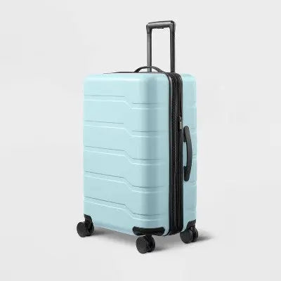 Hardside Medium Checked Suitcase Muddy Aqua - Open Open StoryBullseye Deals