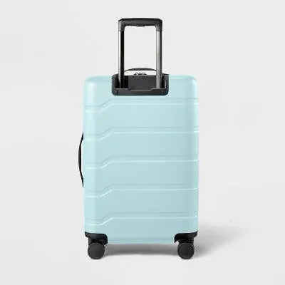 Hardside Medium Checked Suitcase Muddy Aqua - Open Open StoryBullseye Deals