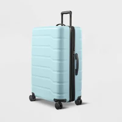 Hardside Medium Checked Suitcase Muddy Aqua - Open Open StoryBullseye Deals