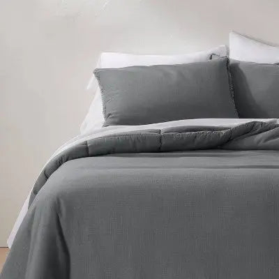 Heavyweight Linen Blend Comforter & Sham Set - Casaluna - Secondipity