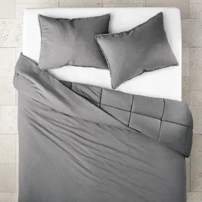 Heavyweight Linen Blend Comforter & Sham Set - Casaluna - Secondipity