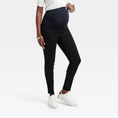 High-Rise Over Belly Skinny Maternity Pants - Isabel Maternity by Ingrid & Isabel Black 4 Isabel Maternity by Ingrid & IsabelBullseye Deals