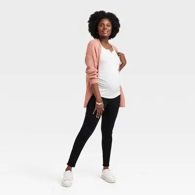 High-Rise Over Belly Skinny Maternity Pants - Isabel Maternity by Ingrid & Isabel Black 4 Isabel Maternity by Ingrid & IsabelBullseye Deals